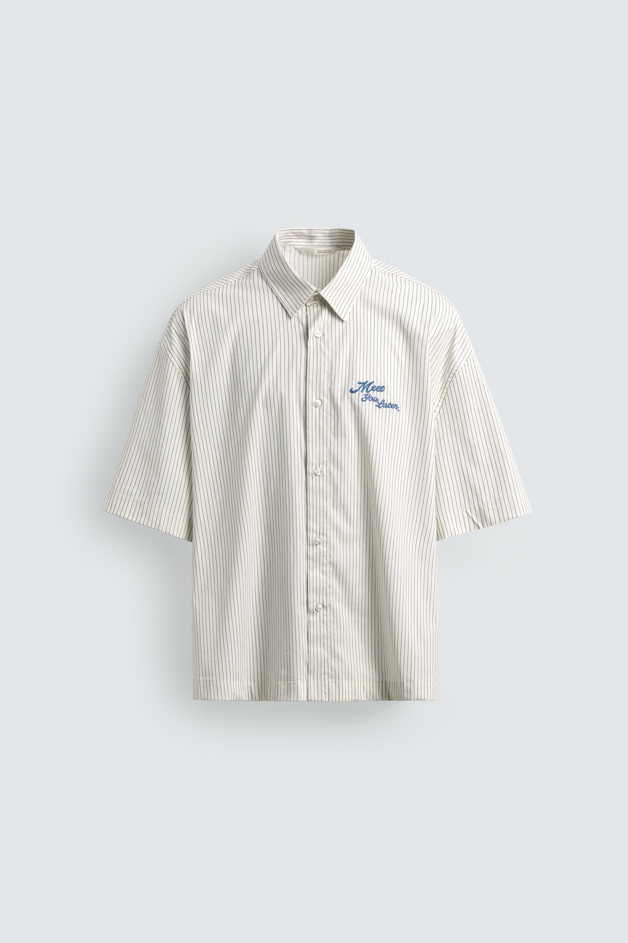 CHEMISE À RAYURES IMPRIMÉ COMBINÉ